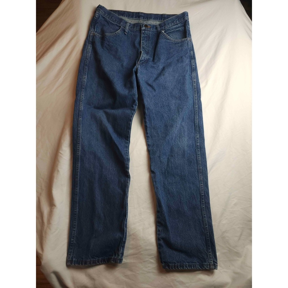Rustler Jeans Mens 36x32 Blue Denim Straight Leg Workwear Western Classic Rugged